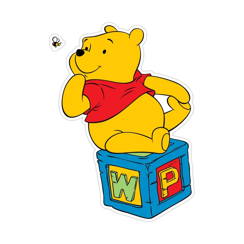 Winnie The Pooh - Full Color Vinyl Sticker - Custom Size