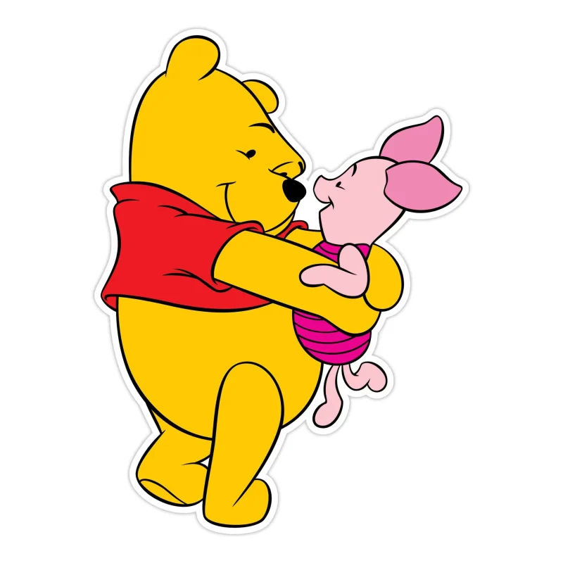 Winnie The Pooh - Pooh And Piglet - Full Color Vinyl Sticker - Custom Size