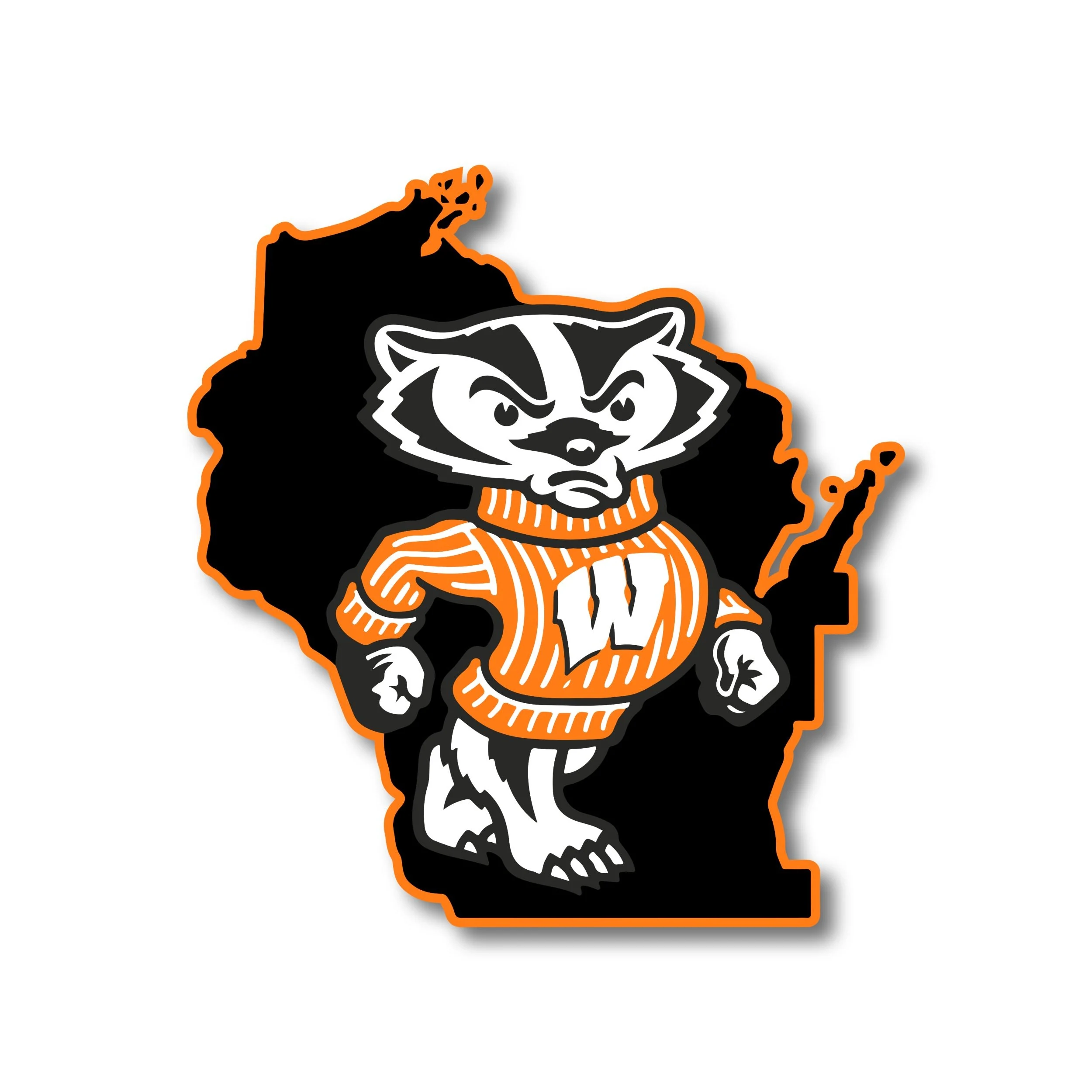 Wisconsin Badgers Full Color Vinyl Decal - Custom Size