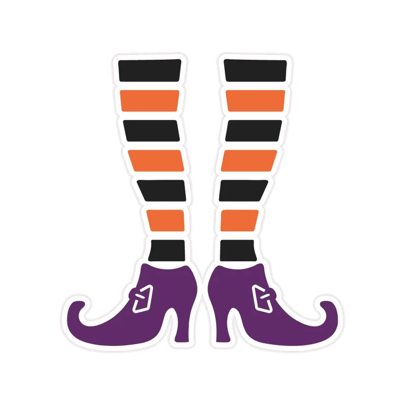 Witch Legs Full Color Vinyl Decal - Custom Size