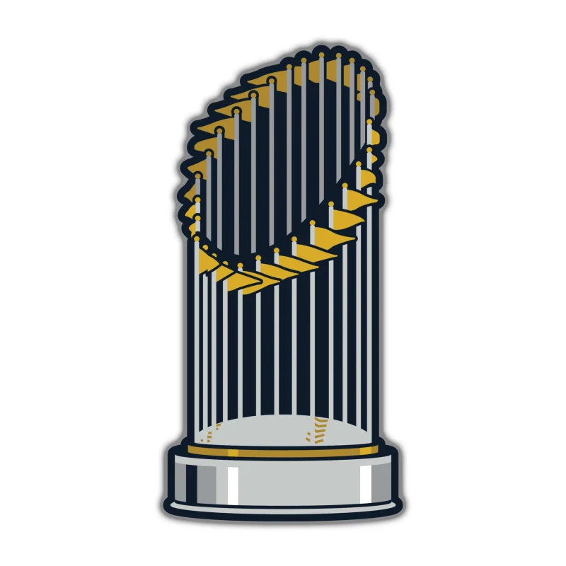 World Series Trophy Full Color Vinyl Sticker - Custom Size