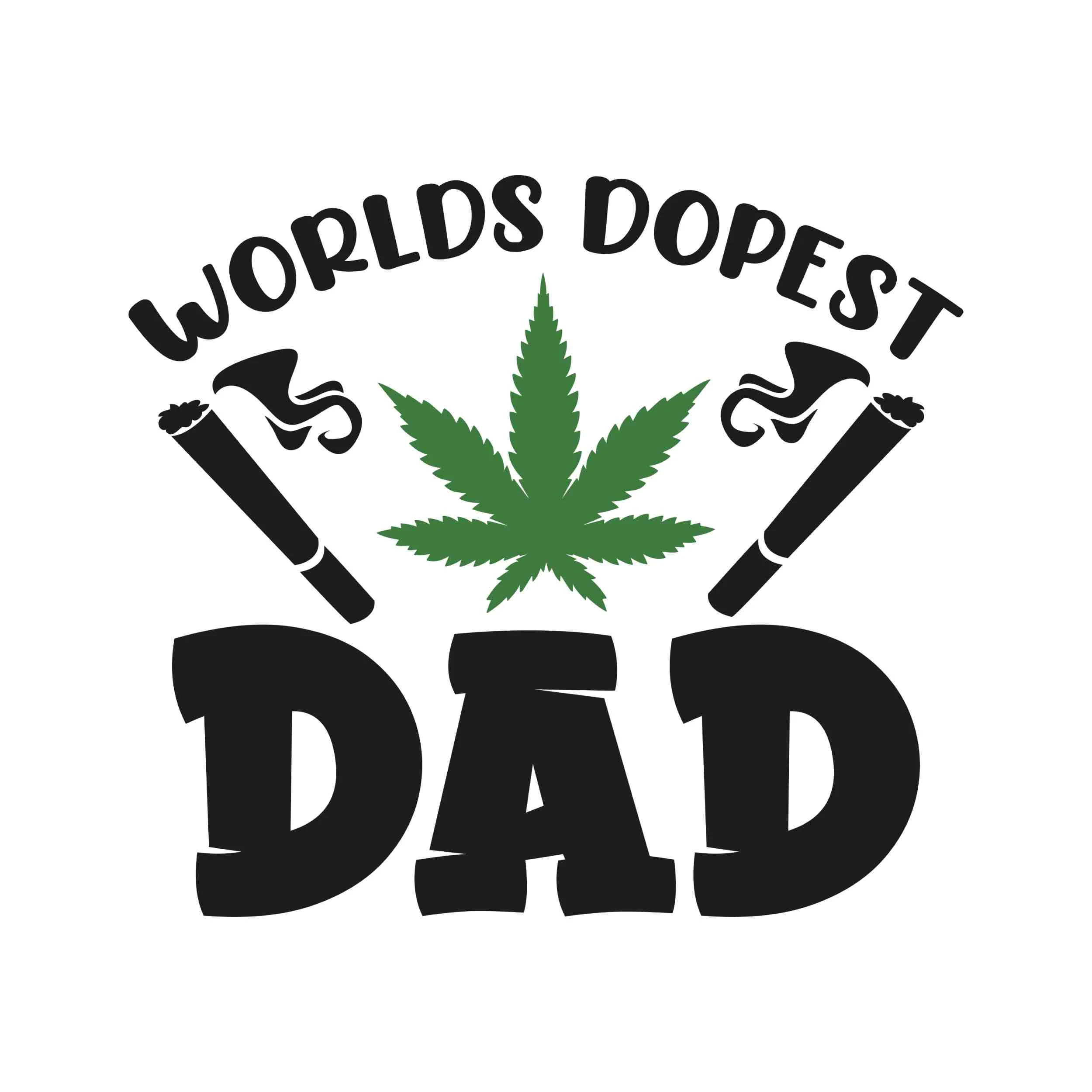 Worlds Dopest Dad - Iron On DTF Transfer - Custom Size