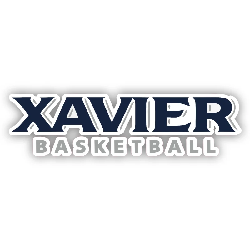 Xavier University - Blue and Gray Lettering - Iron On DTF Transfer - Custom Size