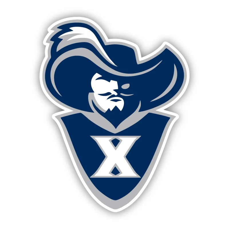 Xavier University - Blue Guy with White X - Iron On DTF Transfer - Custom Size