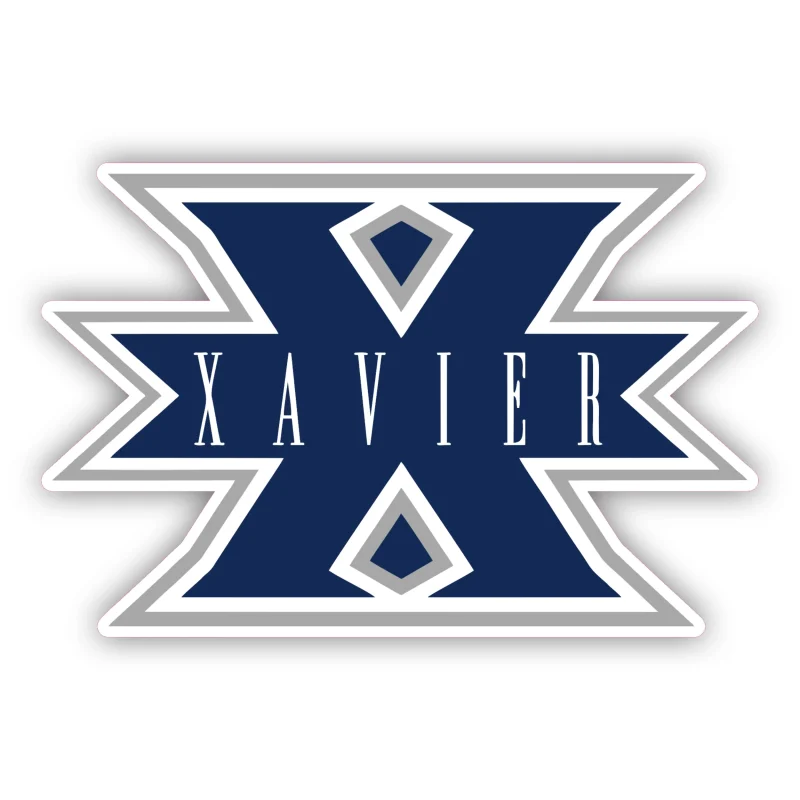 Xavier University - Blue X - Iron On DTF Transfer - Custom Size