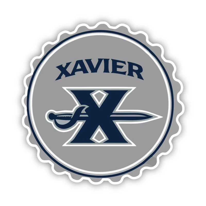 Xavier University - Gray Circle - Iron On DTF Transfer - Custom Size