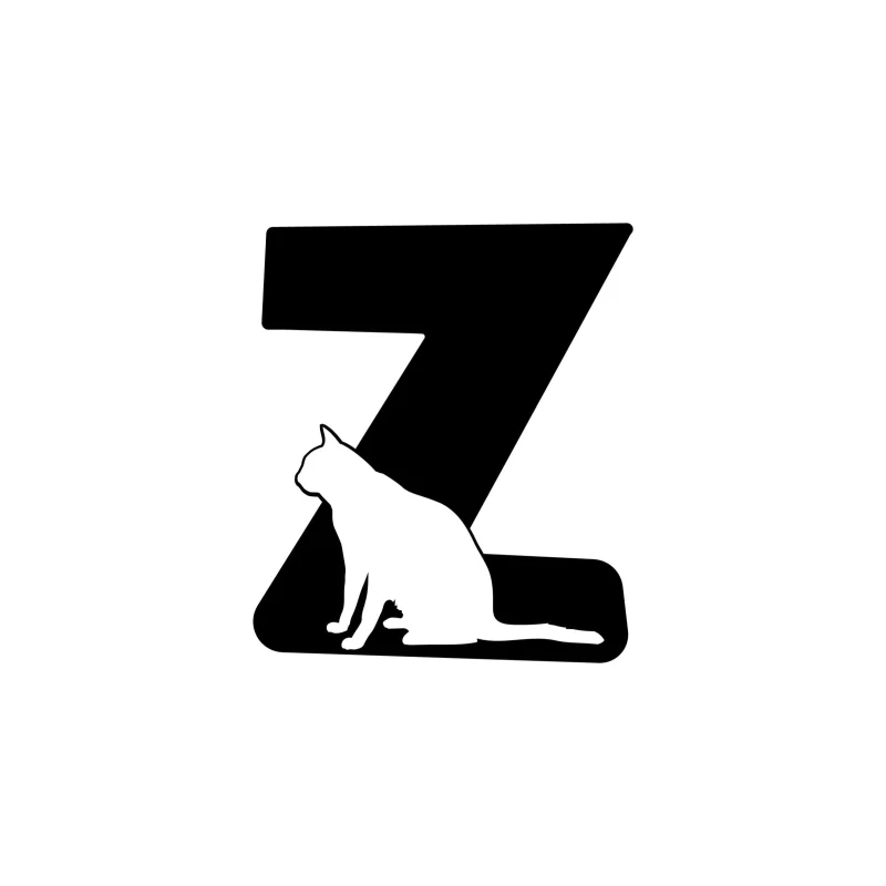 Z - Alphabet - Cat - Custom Size