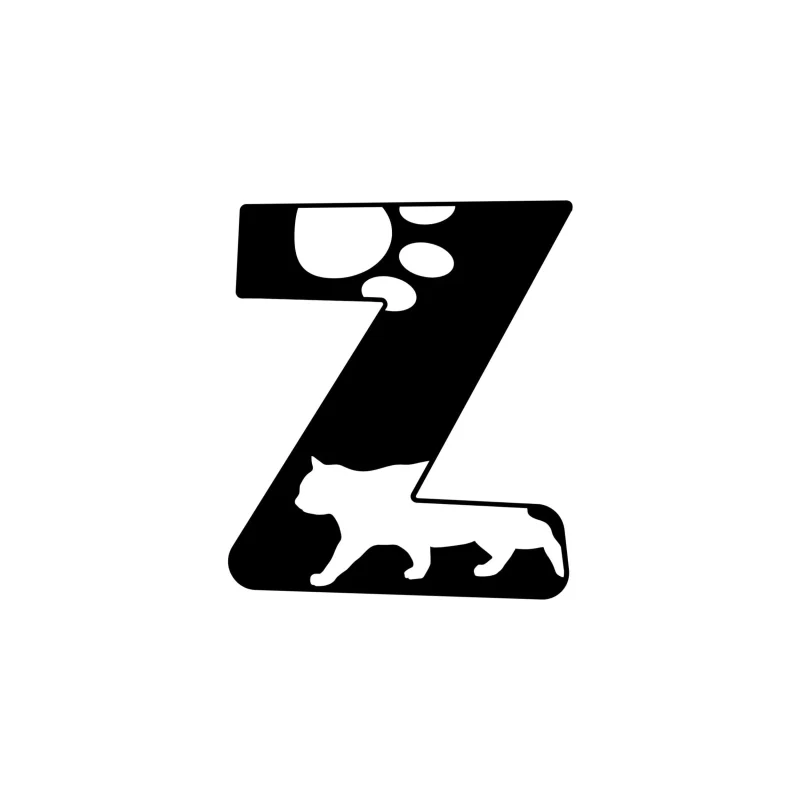 Z - Cat Paw - Alphabet - Custom Size