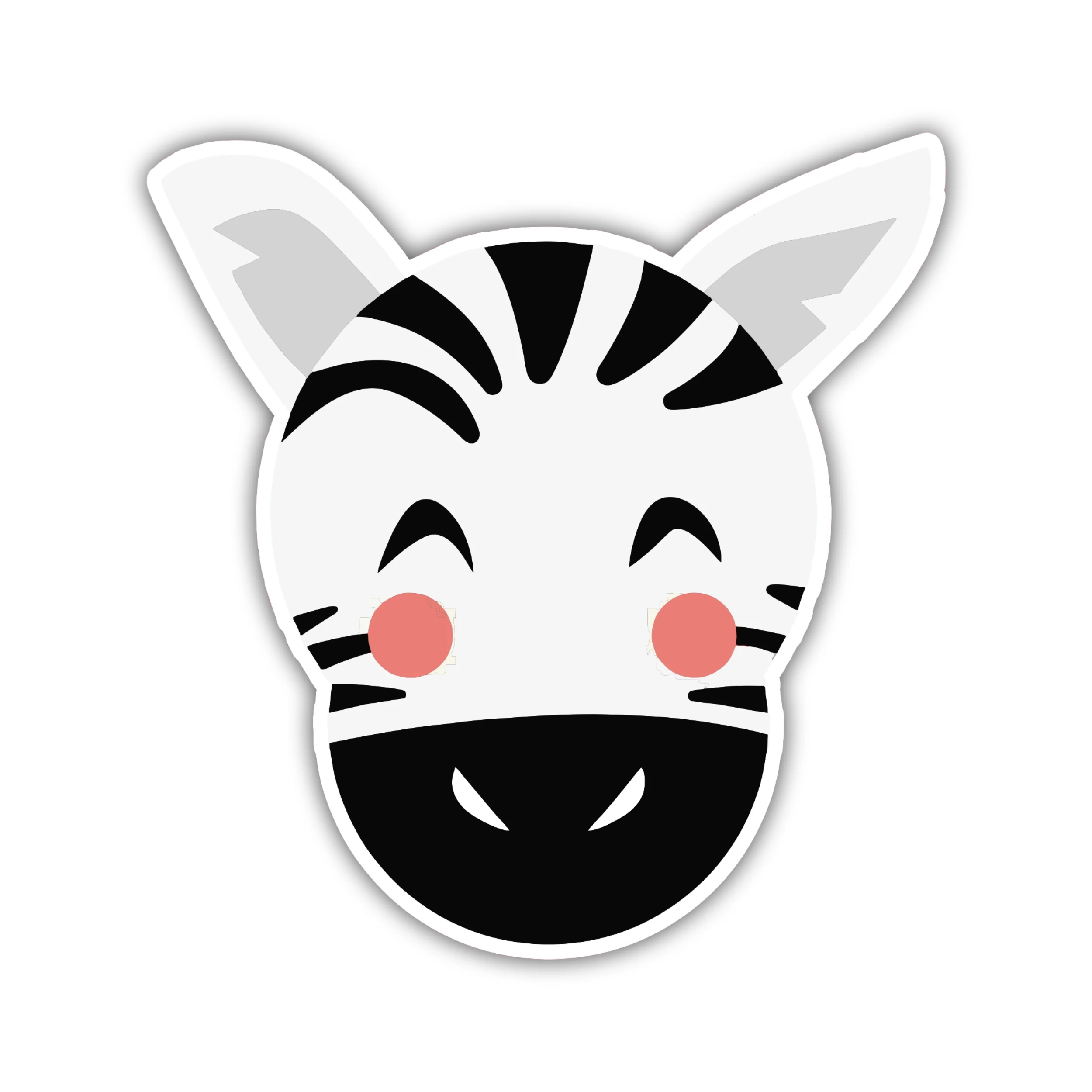 Zebra - Full Color Vinyl Sticker - Custom Size