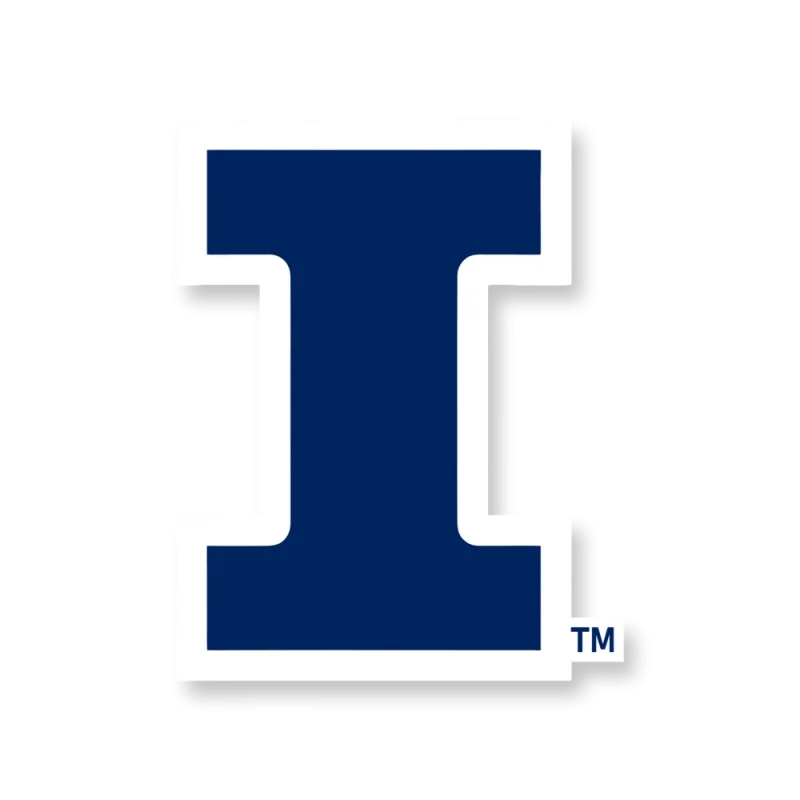 Illinois Fighting Illini - Blue I - Iron On DTF Transfer - Custom Size