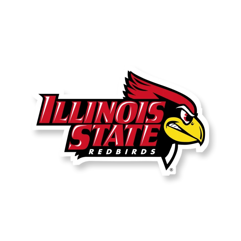 Illinois State Redbirds - Full Color Vinyl Sticker - Custom Size
