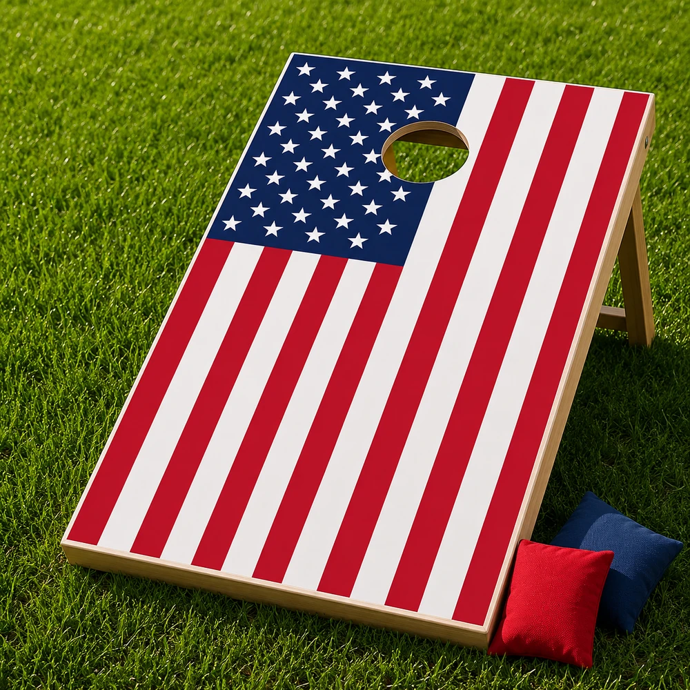 American Flag Cornhole Skin