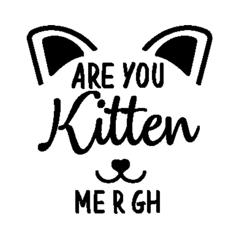 Are You Kitten Me Right Meow? - Vinyl Decal - Custom Size