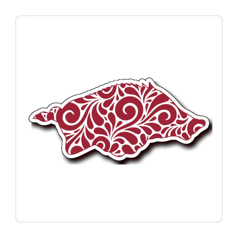 Arkansas Razorbacks Full Color Vinyl Decal - Custom Size