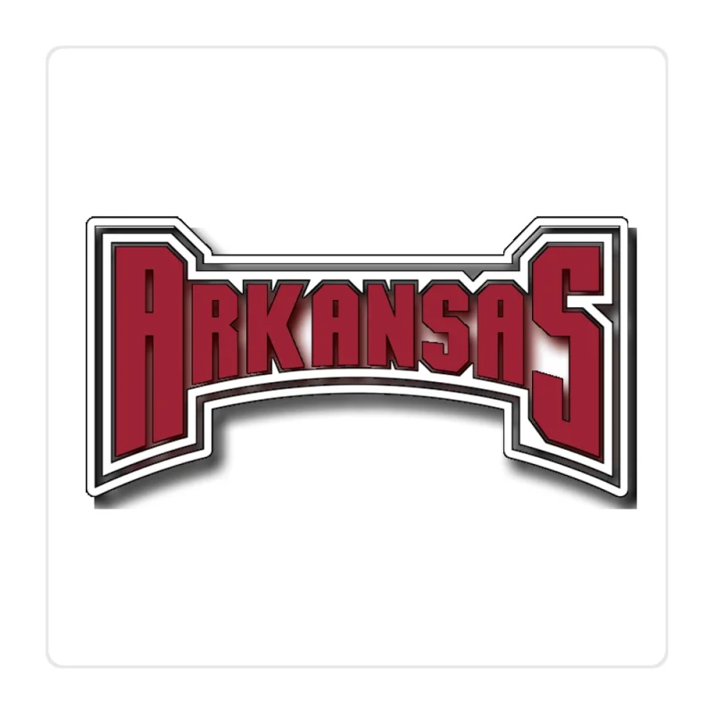 Arkansas Razorbacks Full Color Vinyl Decal - Custom Size