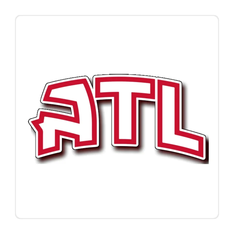 Atlanta Hawks - ATL - Full Color Vinyl Sticker - Custom Size