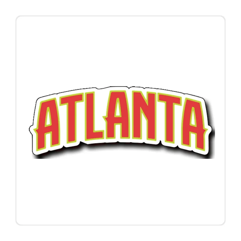 Atlanta Hawks - Atlanta - Full Color Vinyl Sticker - Custom Size