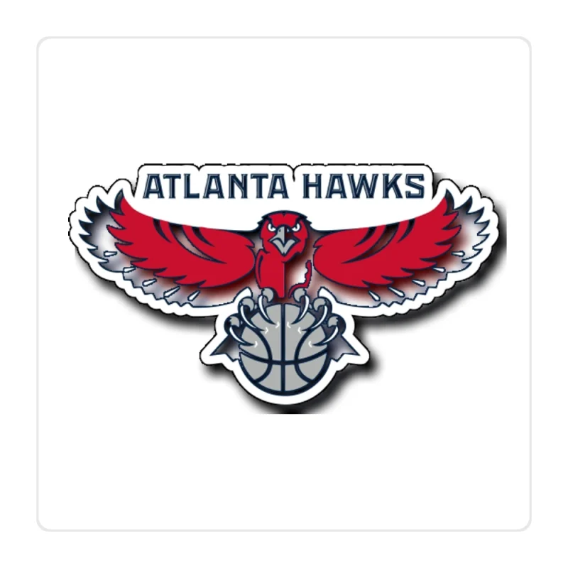 Atlanta Hawks Full Color Vinyl Sticker - Custom Size