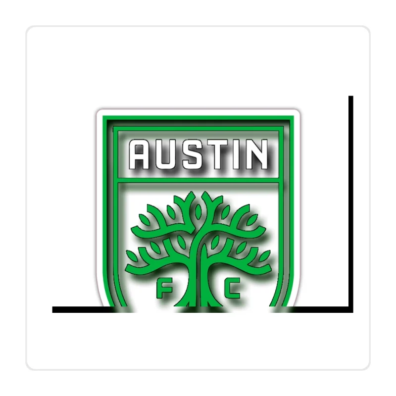 Austin FC - Black And Green With Name - Full Color Vinyl Sticker - Custom Size