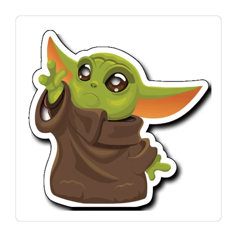 Baby Yoda Full Color Vinyl Decal - Custom Size