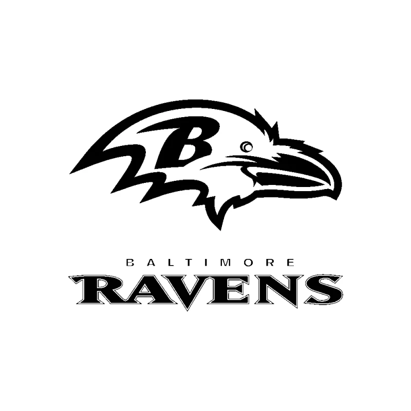 Baltimore Ravens - Design 1 - Die Cut Vinyl Decal - Custom Size