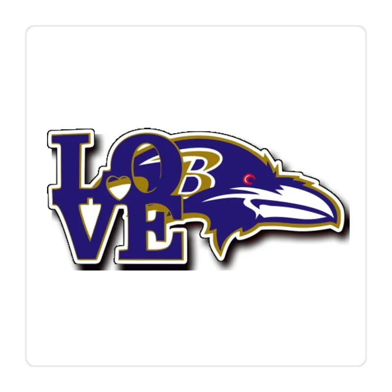 Baltimore Ravens Full Color Vinyl Sticker - Custom Size