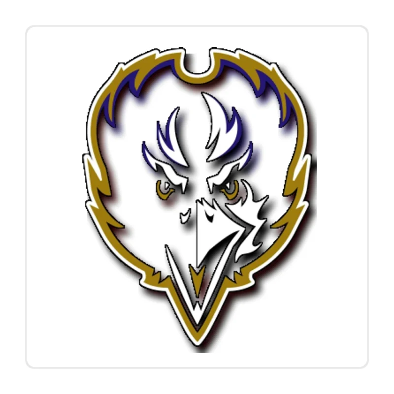 Baltimore Ravens Full Color Vinyl Sticker - Custom Size