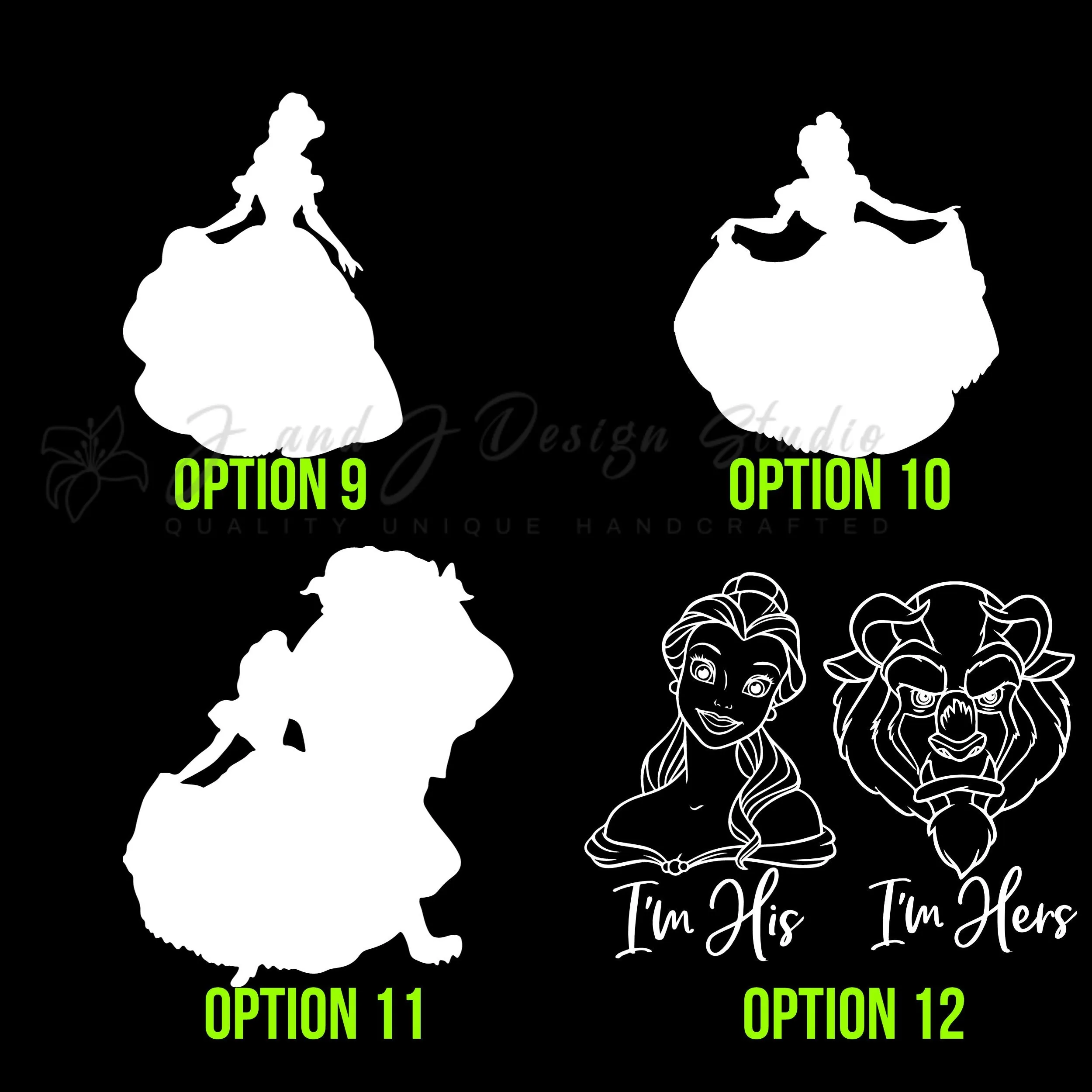 Beauty And beast Vinyl Decal - Custom Size - Image 2