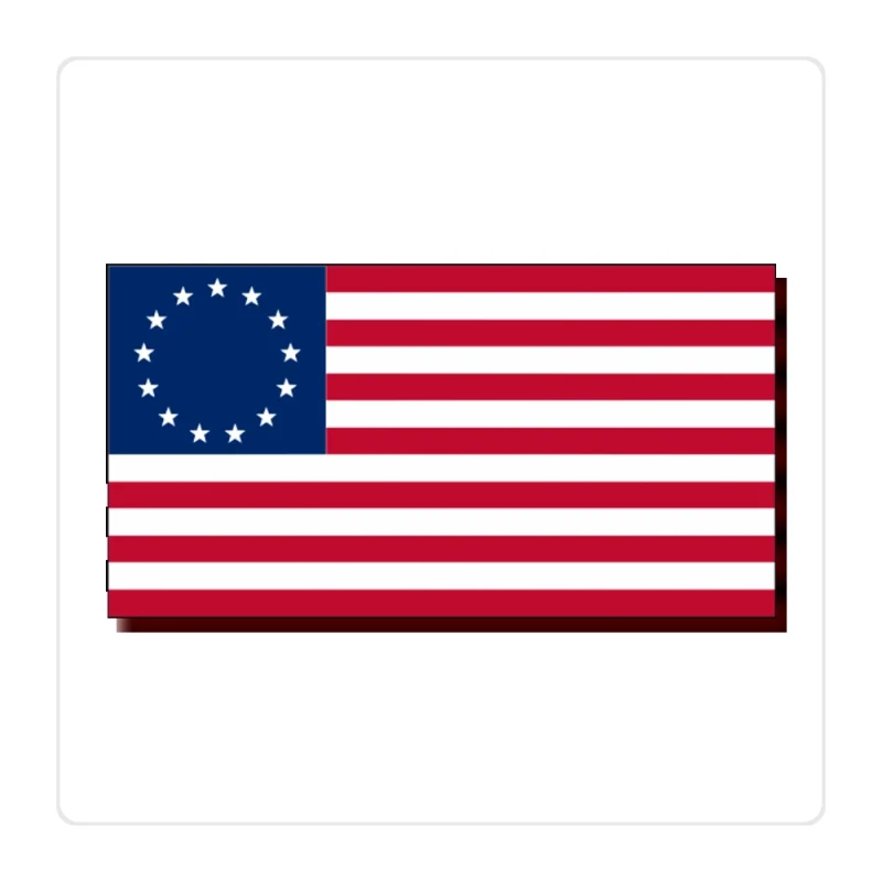 Betty Ross Flag Full Color Vinyl Decal - custom size
