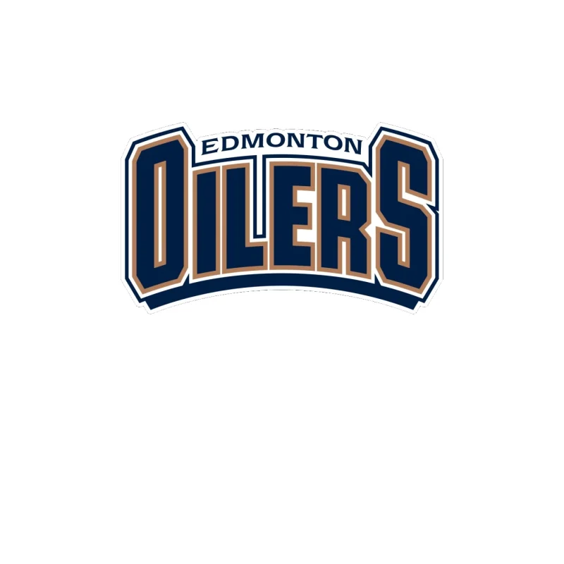 Edmonton Oilers - Blue Name - Full Color Vinyl Sticker - Custom Size