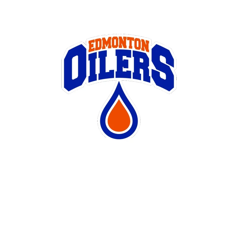 Edmonton Oilers - Name - Full Color Vinyl Sticker - Custom Size