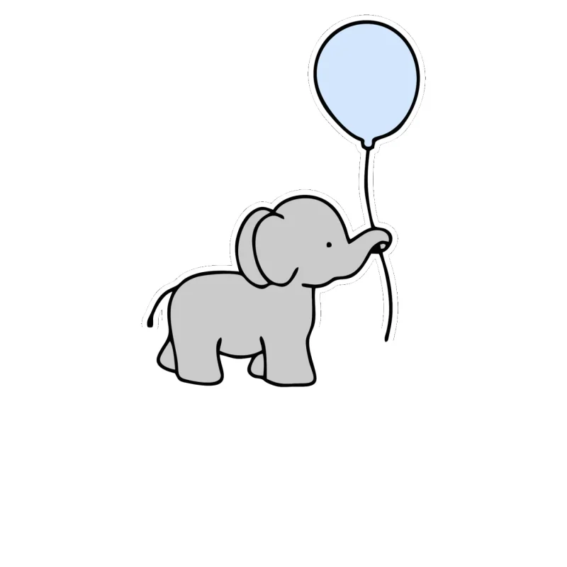 Elephant Full Color Vinyl Decal