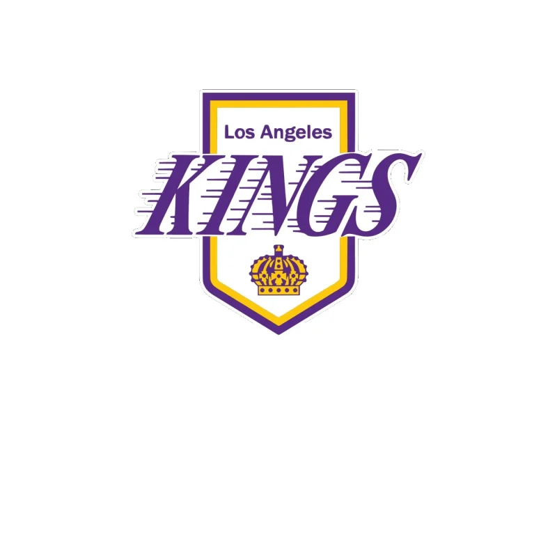 Los Angeles Kings - Purple Kings With Lines And Crown - Full Color Vinyl Sticker - Custom Size