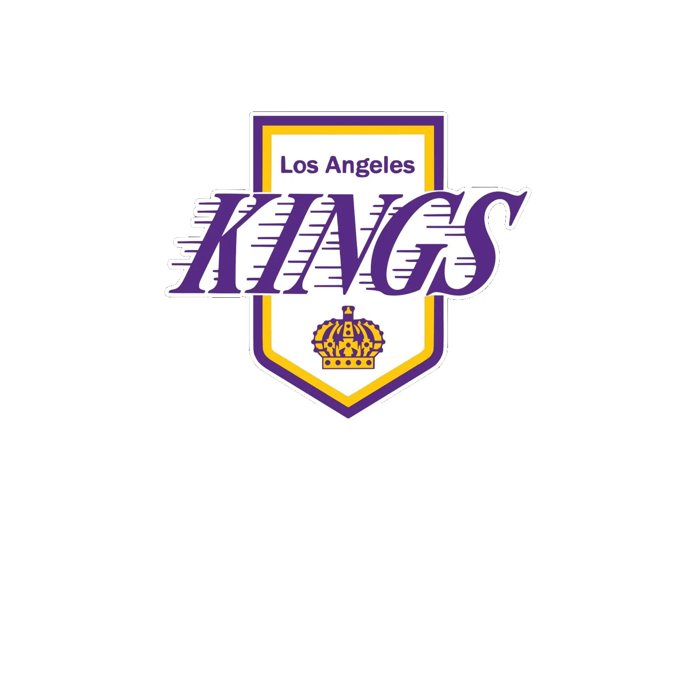 Los Angeles Kings - Purple Kings With Lines And Crown - Full Color Vinyl Sticker - Custom Size