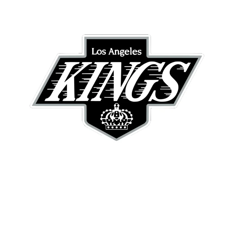 Los Angeles Kings - Black Background With Kings - Full Color Vinyl Sticker - Custom Size