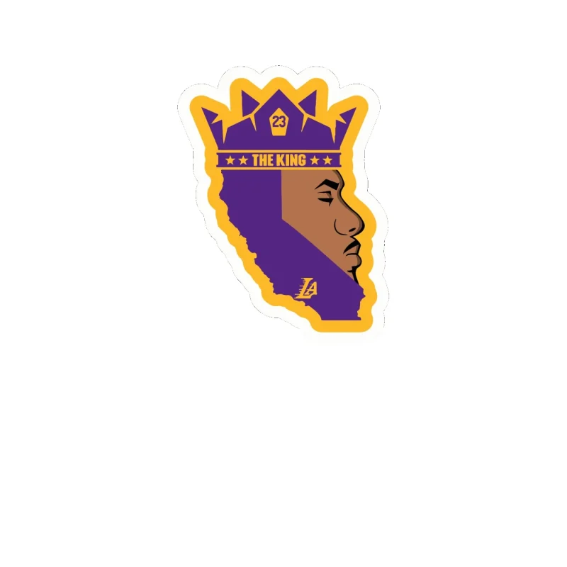 Los Angeles Lakers - Image 15 - Full Color Vinyl Sticker - Custom Size