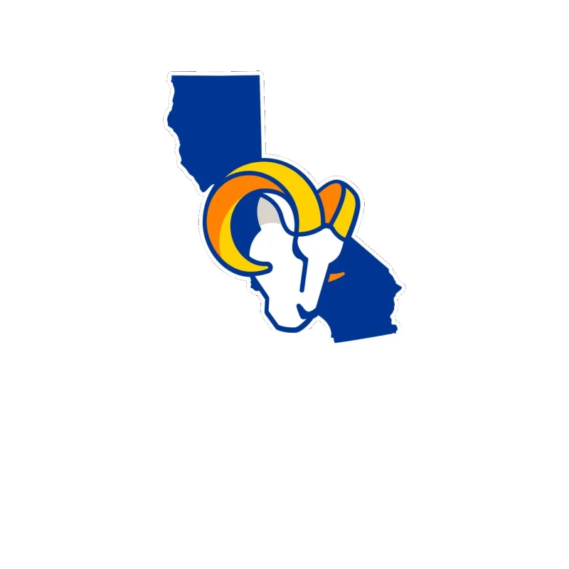 Los Angeles Rams - Image 17 - Full Color Vinyl Sticker - Custom Size