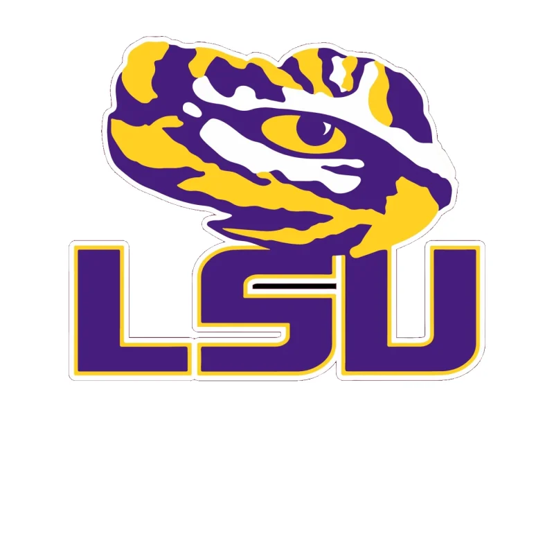LSU Tigers Full Color Vinyl Decal - Custom Size