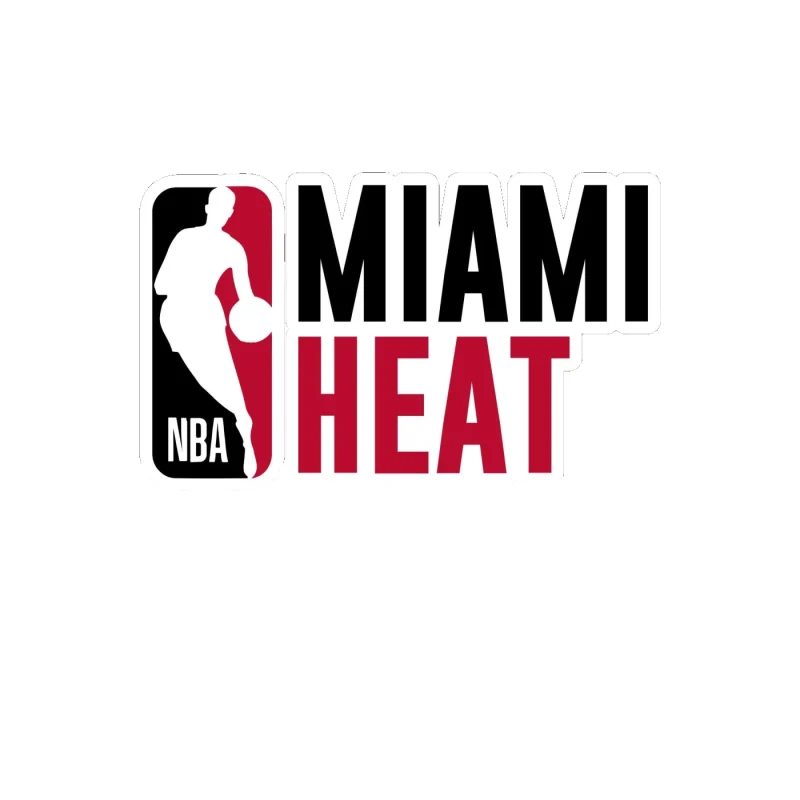 Miami Heat - Image 7 - Full Color Vinyl Sticker - Custom Size
