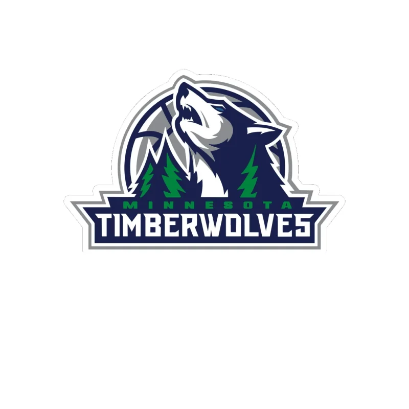 Minnesota Timberwolves - Image 4 - Full Color Vinyl Sticker - Custom Size