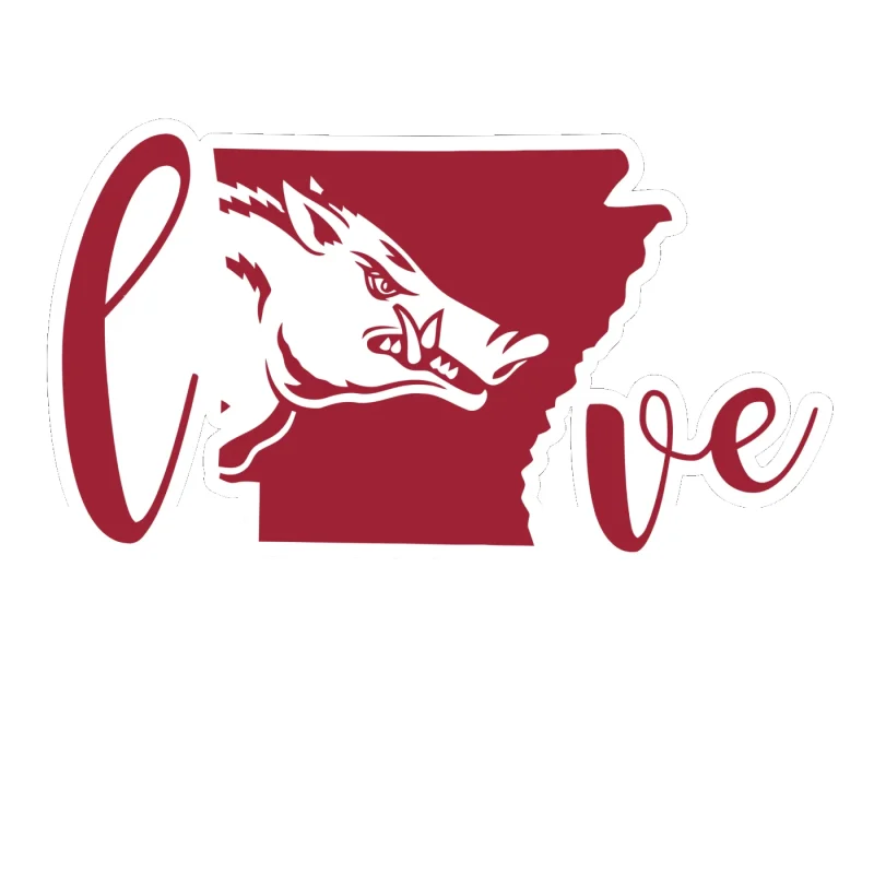 Arkansas Razorbacks - Image 5 - Full Color Vinyl Decal - Custom Size