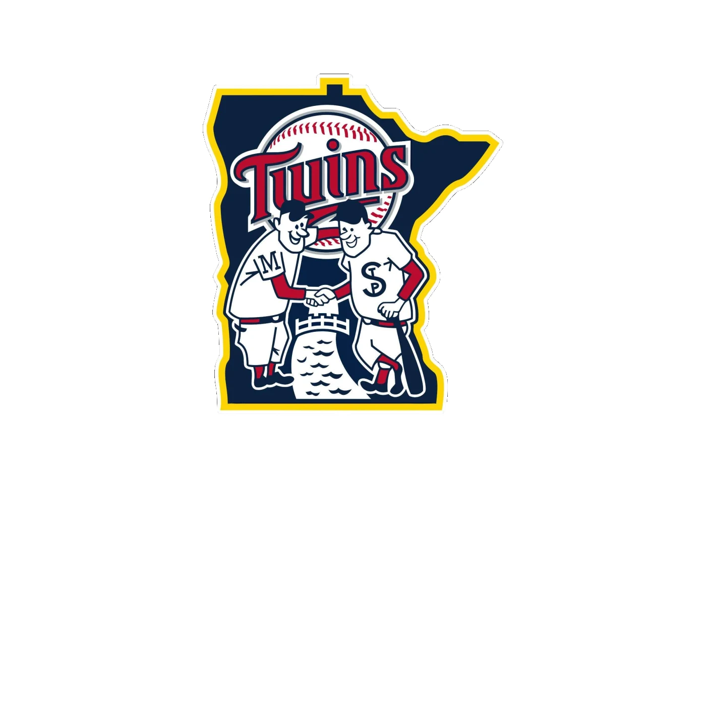 Minnesota Twins - State - Full Color Vinyl Sticker - Custom Size