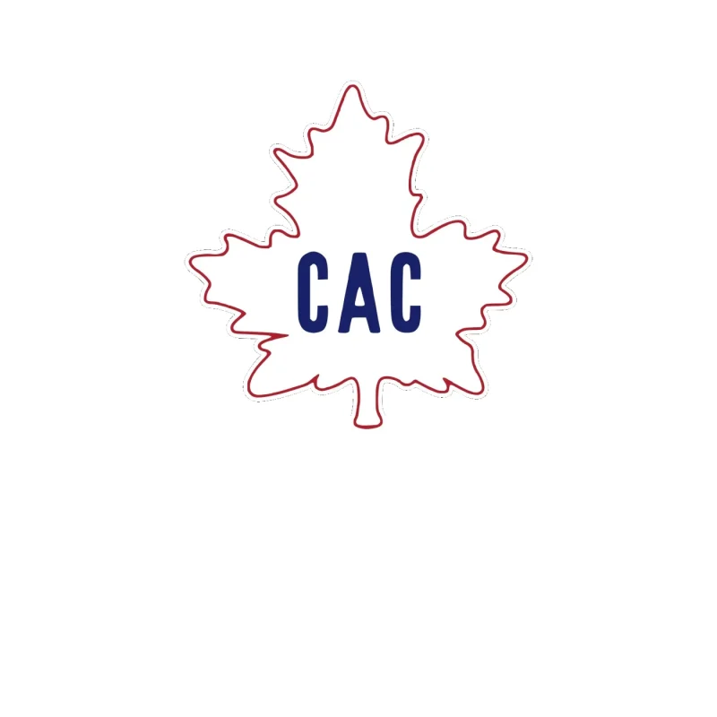 Montreal Canadiens - White Leaf With CAC - Full Color Vinyl Sticker - Custom Size