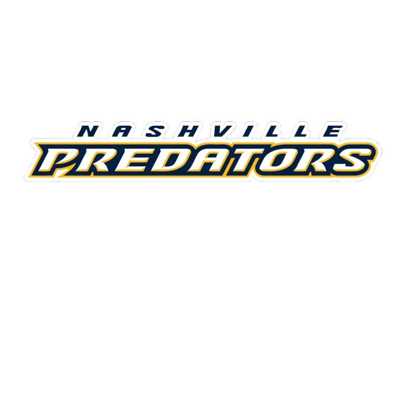 Nashville Predators - Name - Full Color Vinyl Sticker - Custom Size