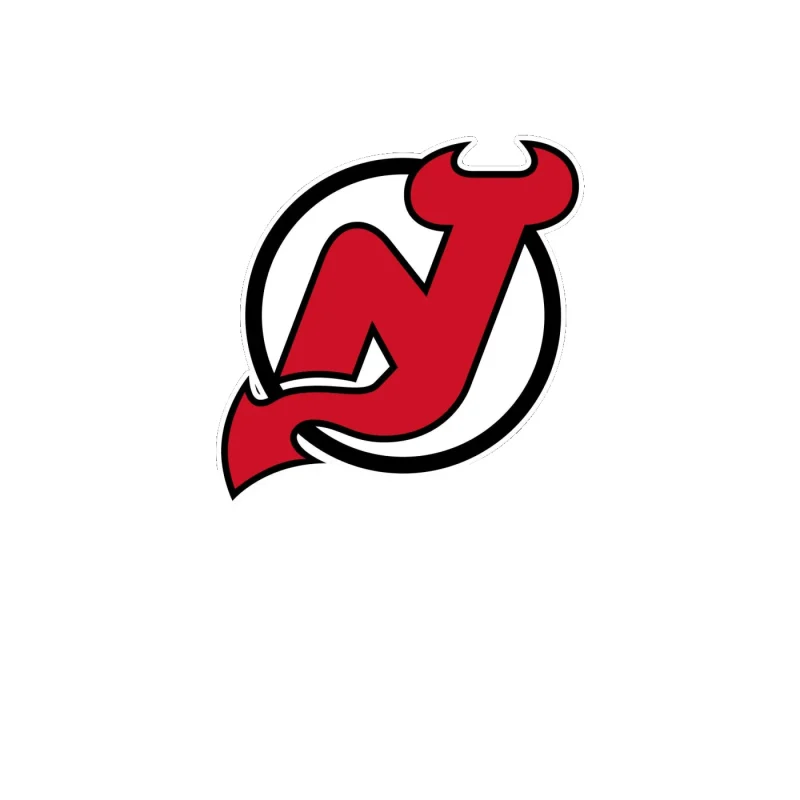 New Jersey Devils - Circle With N - Full Color Vinyl Sticker - Custom Size