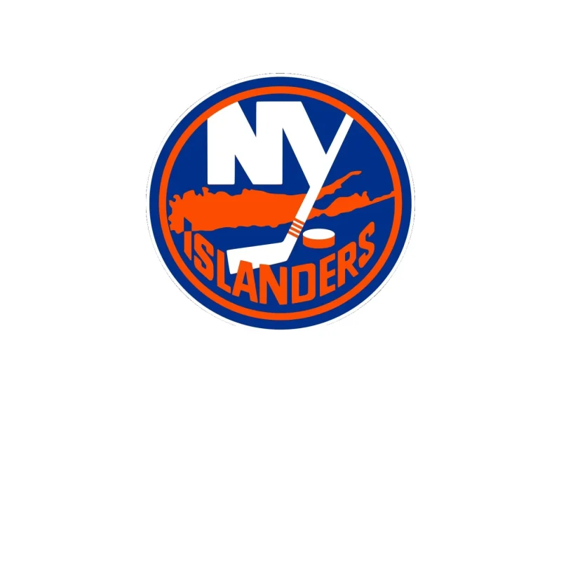 New York Islanders - Bright Circle - Full Color Vinyl Sticker - Custom Size