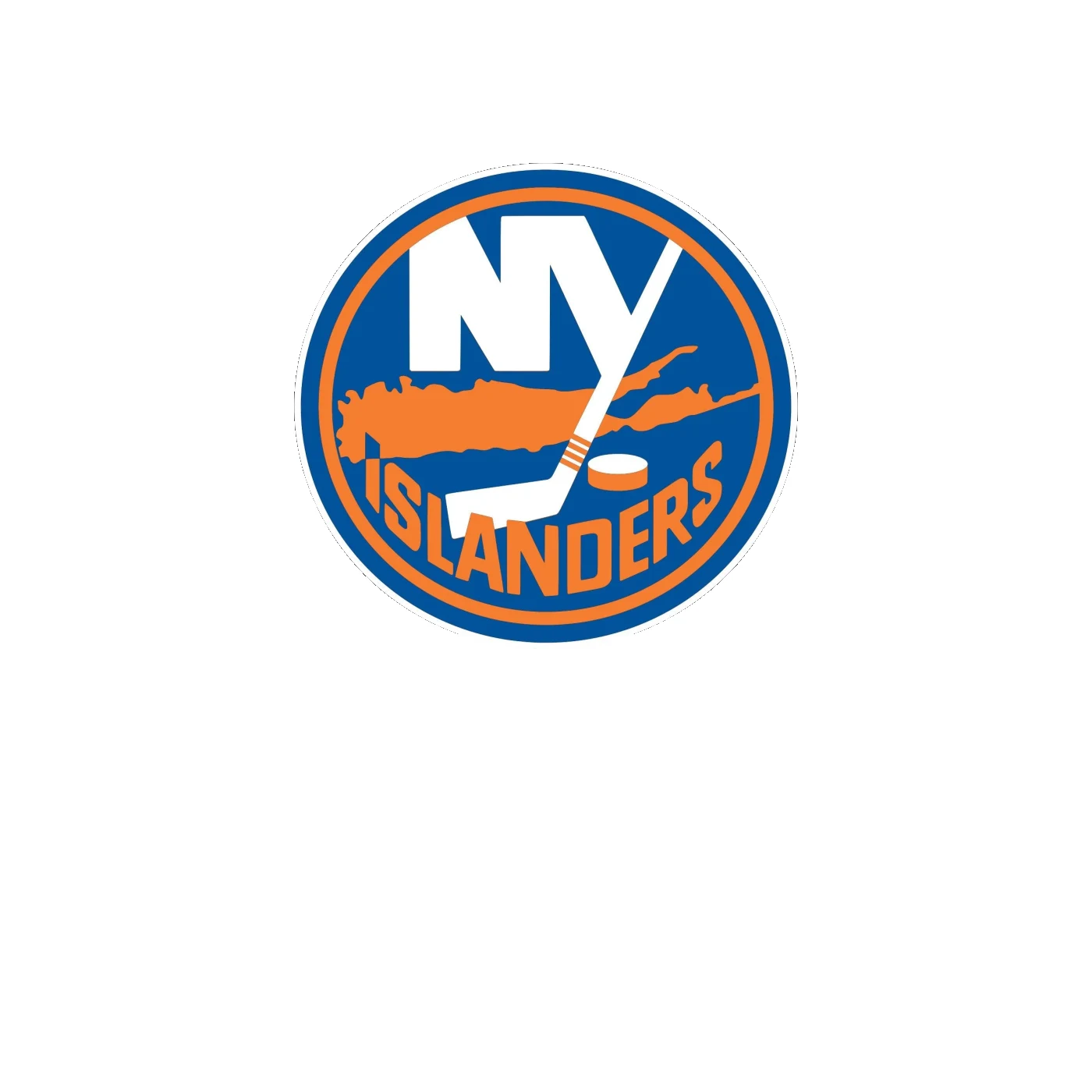 New York Islanders - Dull Circle - Full Color Vinyl Sticker - Custom Size