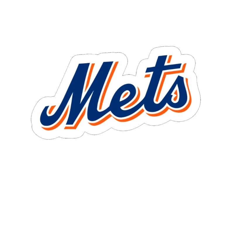 New York Mets - Blue Mets - Full Color Vinyl Sticker - Custom Size