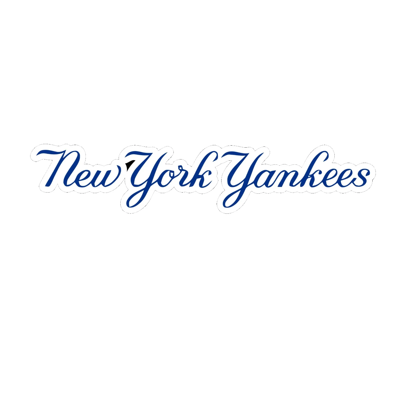 New York Yankees - Name Cursive - Full Color Vinyl Sticker - Custom Size