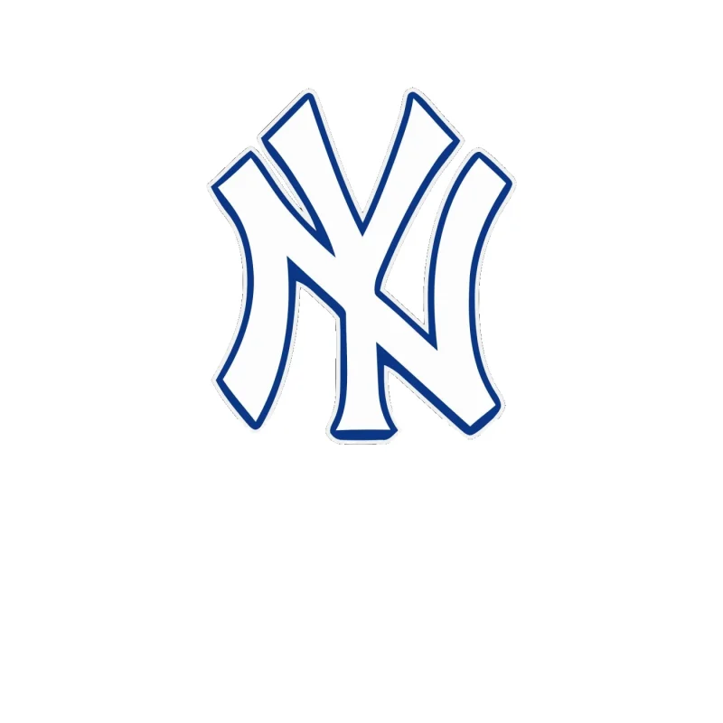 New York Yankees - White NY - Full Color Vinyl Sticker - Custom Size